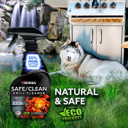 Kona Professional Grade Grill Cleaner Spray, 23 oz - Heavy-Duty Degreaser | Heavy-duty kitchen and BBQ degreaser spray, cuts grease on grates, ovens, and stovetops, 23 oz