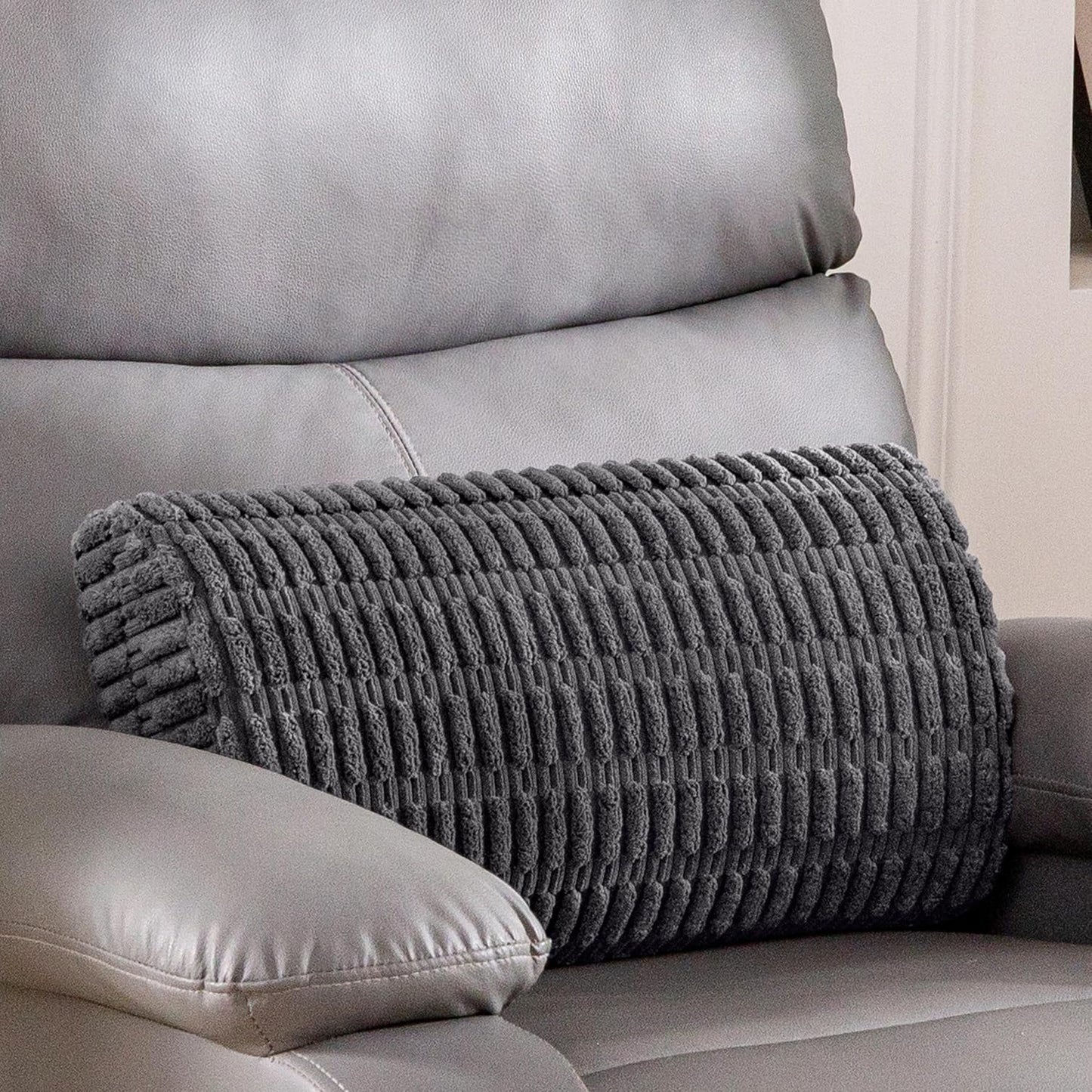 Lumbar Support Pillow for Recliner Chair/Office Chair/Couch, Memory Foam Back Support Cushion with Adjustable Strap, Recliner Cushions for Lower Back Pain Relief, Sleeping, Washable Cover, Beige