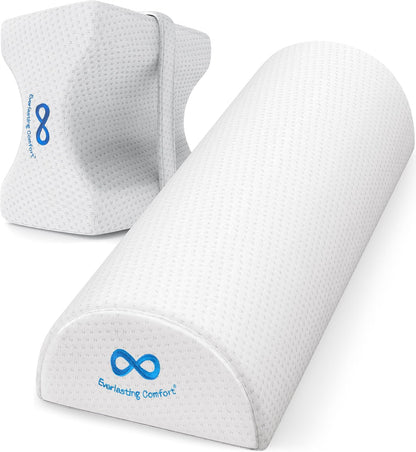 Everlasting Comfort Knee Pillow & Half Moon Pillow - Sleep Harmony Set for Pain Relief & Postural Support - Align Your Spine, Relieve Pressure, and Enhance Comfort