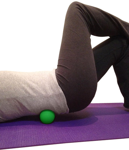 Massage Lacrosse Balls for Myofascial Release, Trigger Point Therapy, Muscle Knots, and Yoga Therapy. Set of 2 Firm Balls (Blue and Red)