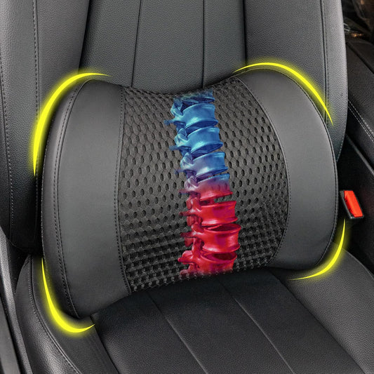 Lofty Aim Lumbar Support Pillow for Car, Car Seat Back Support for Driving | Memory Foam Car Lumbar Support for Driving Seat, Car Back Cushion, Adjustable Straps, Lower Back Pillow, Office Chairs, Black