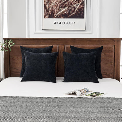 GAWAMAY Lumbar Support Pillow Decorative Rectangle Throw Pillow Covers 12"x20" Inch Set of 2, Soft Chenille Fall Pillowcase for Living Room Bedroom Sofa Couch Cushion Cover Grey 30x50cm (No Insert)