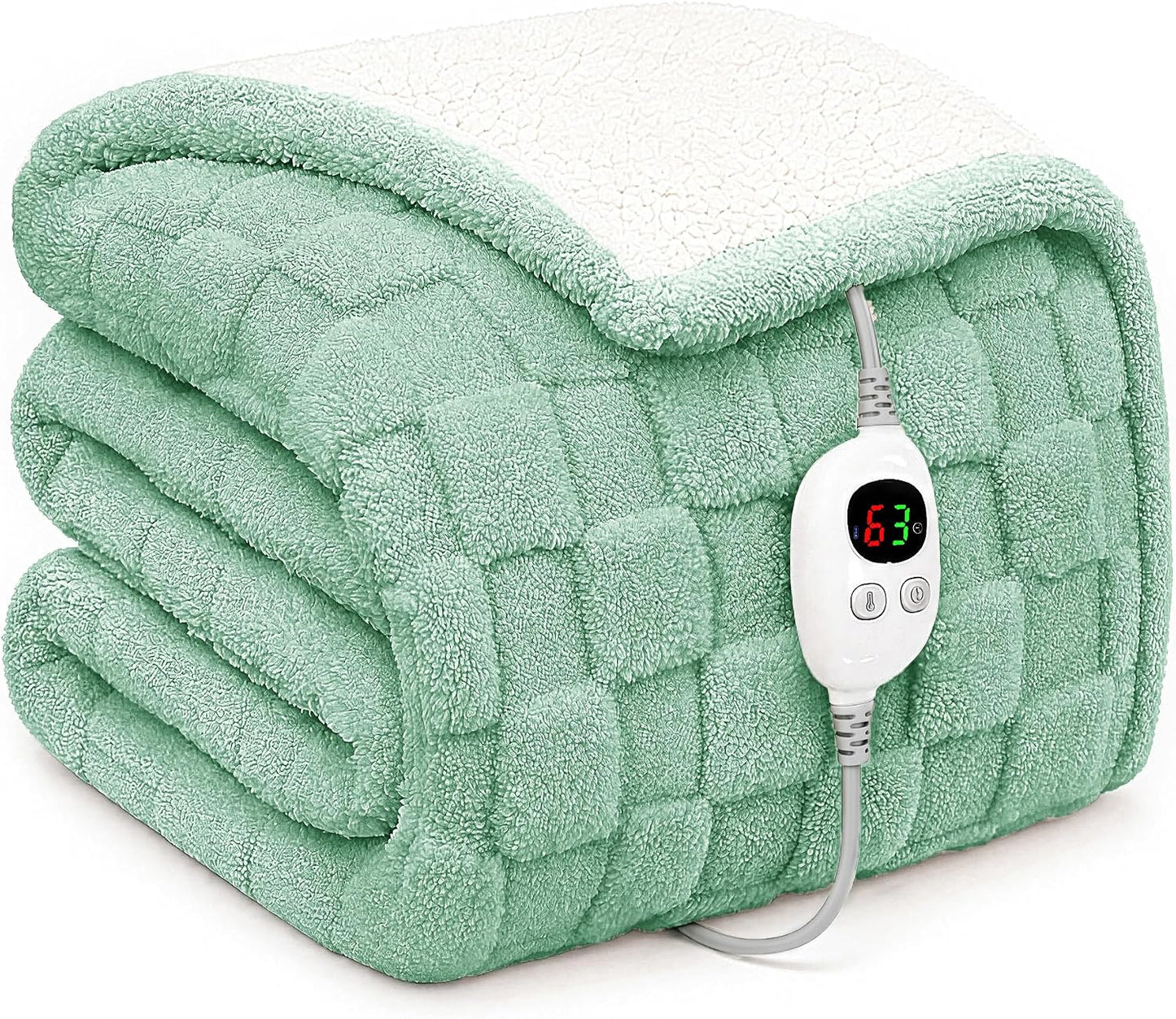 Templewet Heated Blanket Throw 50" x 60",Cute Electric Blanket,Racoon | Timer Settings,Auto Off,Soft Sherpa Heated Throw Blanket,Machine Washable,Fast Heating for Sofa Bed Office Use,Gifts for Mom