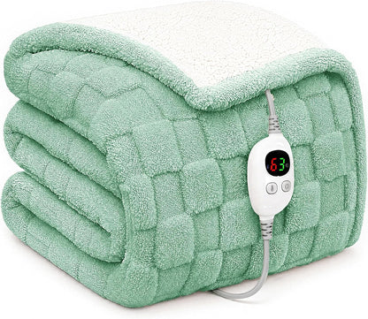 Templewet Heated Blanket Throw 50" x 60",Cute Electric Blanket,Racoon | Timer Settings,Auto Off,Soft Sherpa Heated Throw Blanket,Machine Washable,Fast Heating for Sofa Bed Office Use,Gifts for Mom