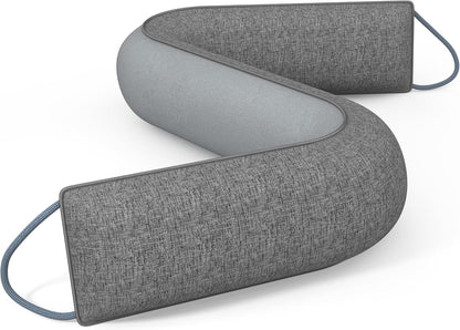 HADOR 30 Inch Weighted Door Draft Stopper - Under Door Snake Pillow, Blocks Cold Air/Wind/Noise, Heavy Duty Soundproof Bottom Filler (Covers Gaps Up to 3"), Winter Patio Sliding Window Seal, Grey | Weighted Under Door Gap Filler, Blocks Drafts, Cold Air,