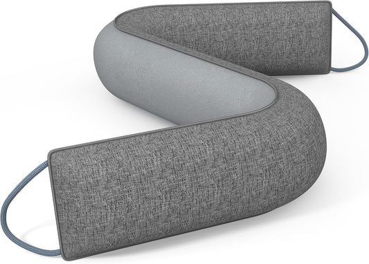 HADOR 30 Inch Weighted Door Draft Stopper - Under Door Snake Pillow, Blocks Cold Air/Wind/Noise, Heavy Duty Soundproof Bottom Filler (Covers Gaps Up to 3"), Winter Patio Sliding Window Seal, Grey | Weighted Under Door Gap Filler, Blocks Drafts, Cold Air,