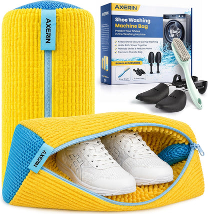 Shoe Washing Machine Bag for Washer and Dryer – 2pc Reusable Shoe Cleaning Bag for Sneakers & Tennis Shoes