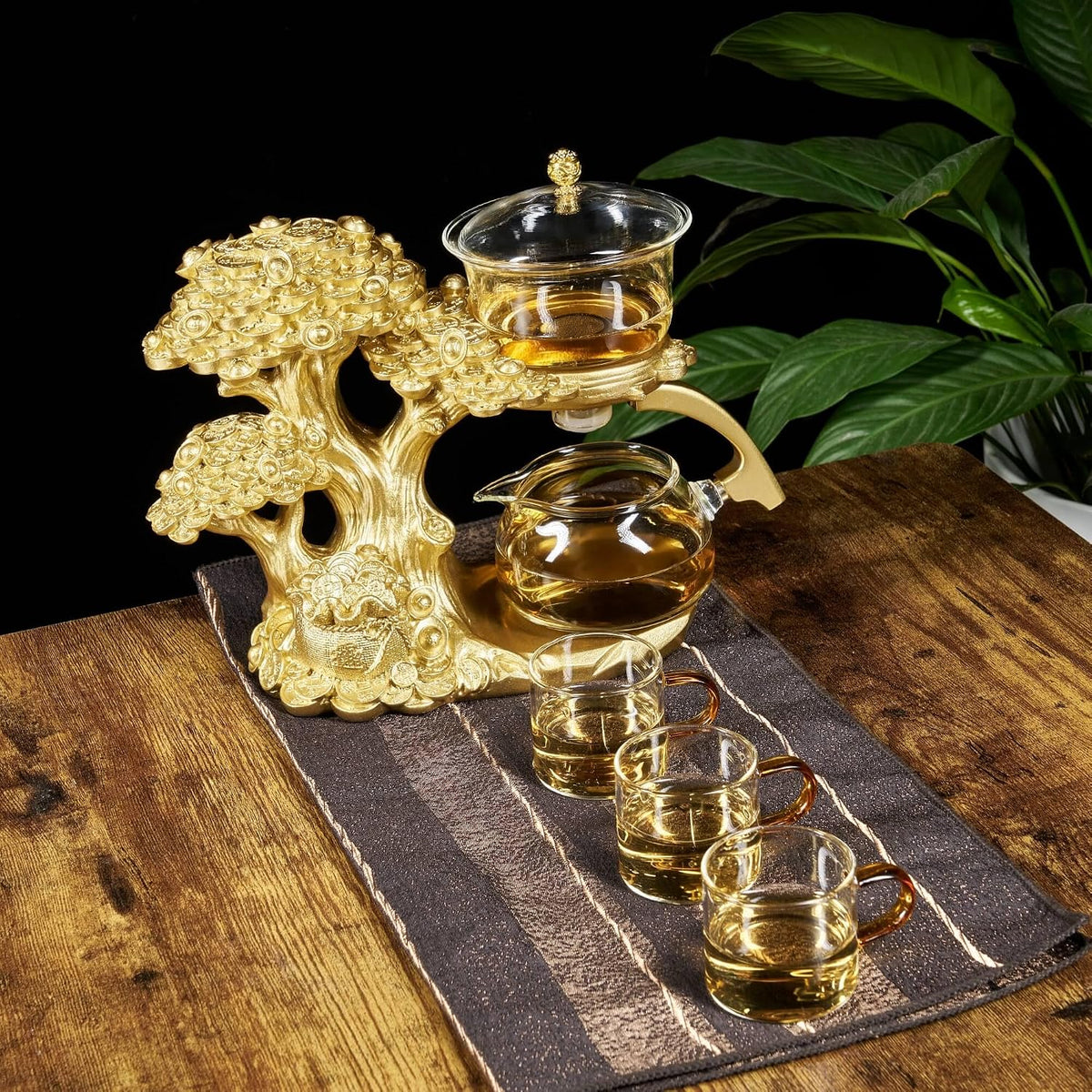 Kungfu Glass Tea Set Automatic Glass Teapot Set (Bird)