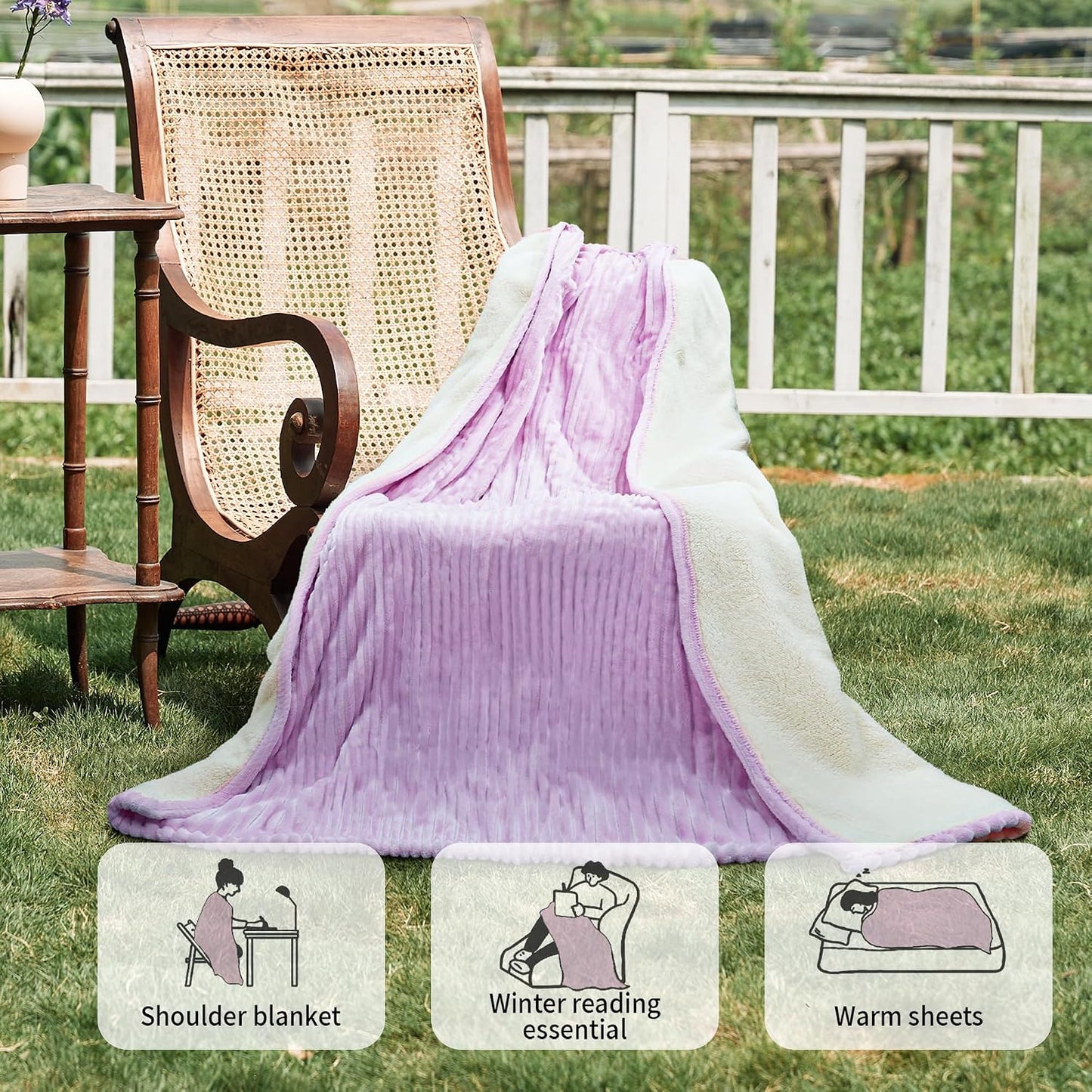 Texciting Heated Blanket 50X60,Soft Electric Blanket,ETL Certified,Grey | Heating Levels,Auto-Off Function,Heated Throw Blanket for Bed,Machine Washable,Gifts for Woman