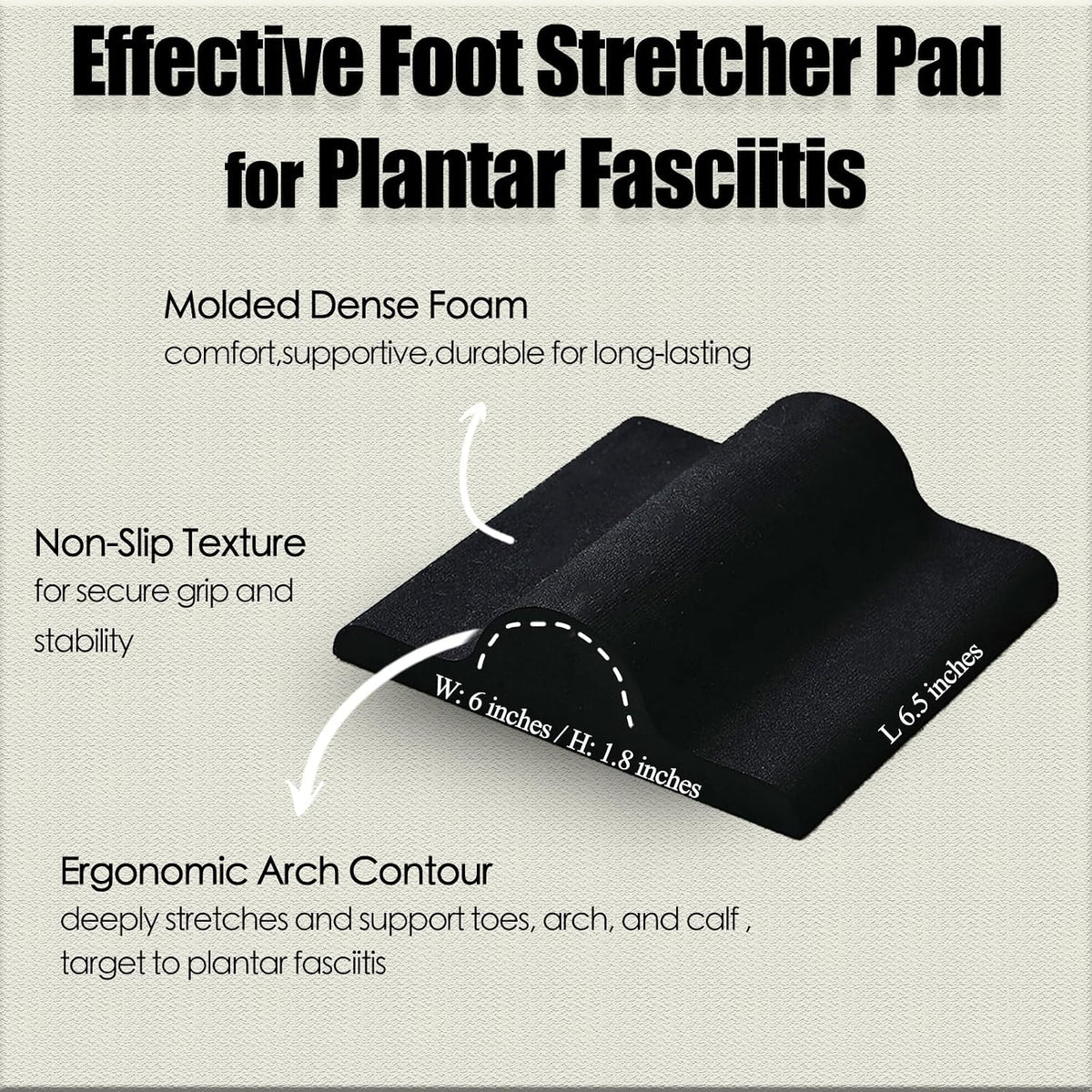 Plantar Fasciitis Relief Foot Stretching Pad for Plantar Fasciitis and Achilles tendonitis Relief Strengthening and Mobility Tool Improve Big Toe Flexibility Calf Stretcher for Foot Pain Recovery