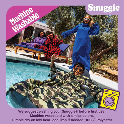 Snuggie The Original Wearable Blanket With Sleeves & Pockets | Cozy Oversized Throw for Adult Men & Women | One Size, 71x54