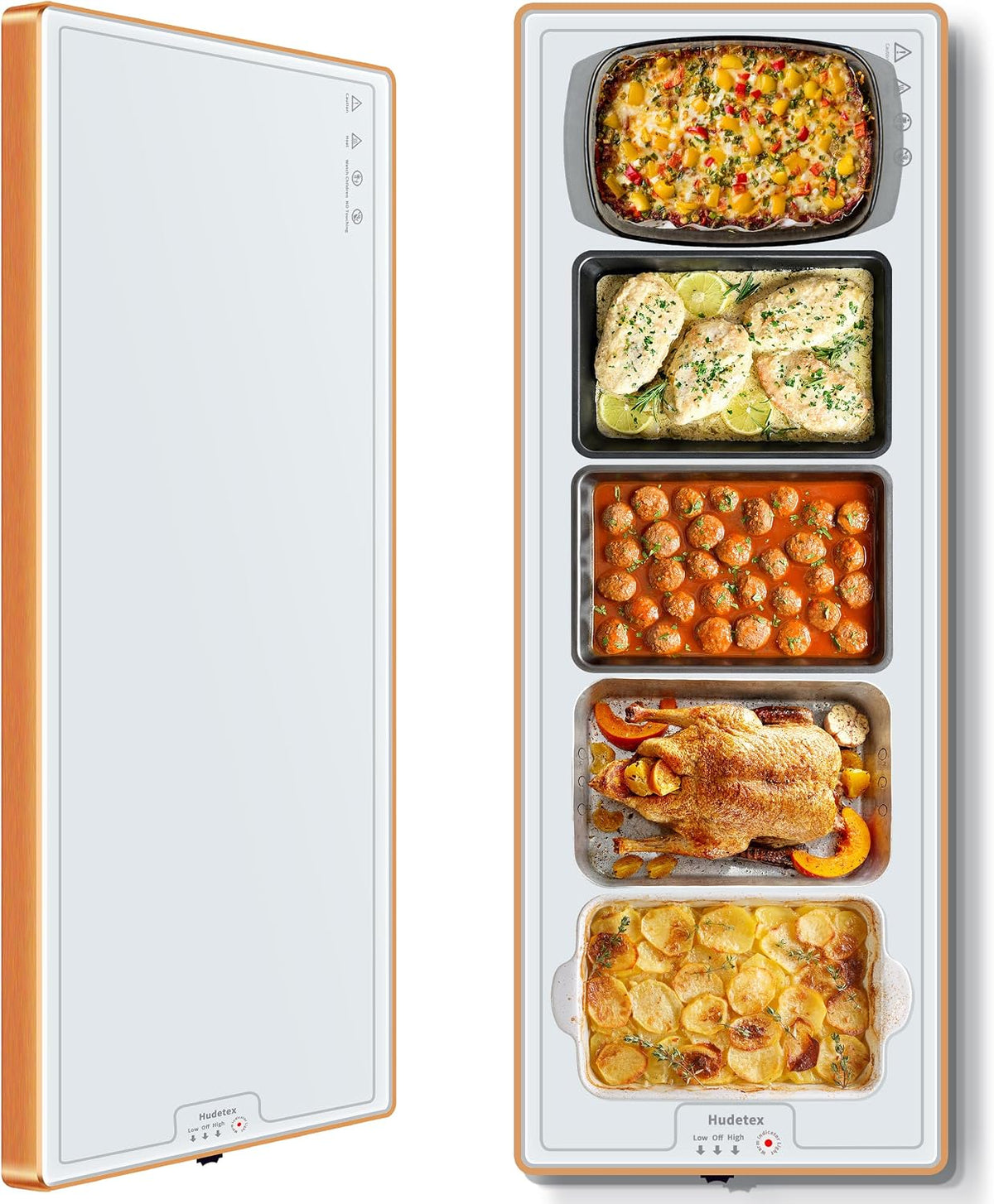 Warming Mat for Food,Extra Long 40"x12",Tempered Glass Warming Tray, Black