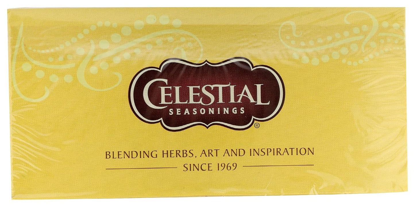 Celestial Seasonings Raspberry Zinger Herbal Tea, Caffeine Free, 20 Tea Bags Box