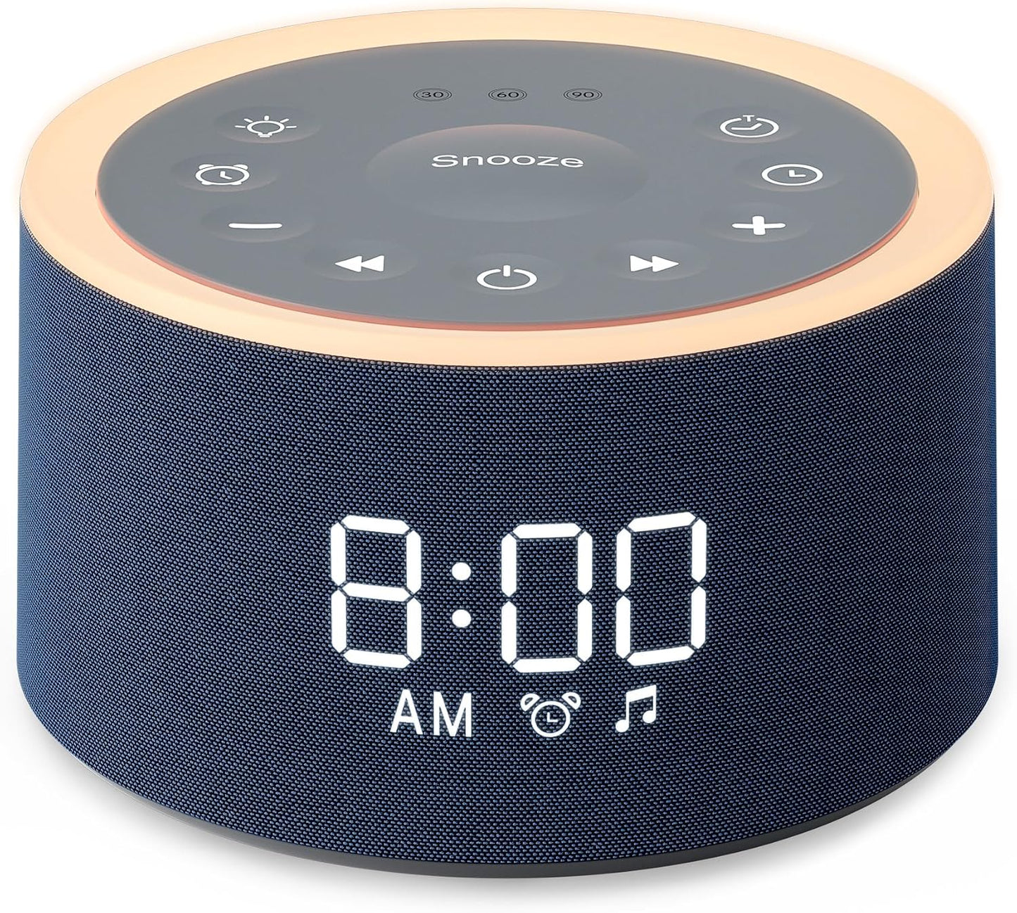 Dreamegg D1+ Sound Machine Alarm Clock, 29 Soothing Sounds with Night Light | Sound Machine for Sleep, White Noise Machine, 0-100% Dimmable, White Noise Alarm Clock for Bedrooms Adults Baby, Grey