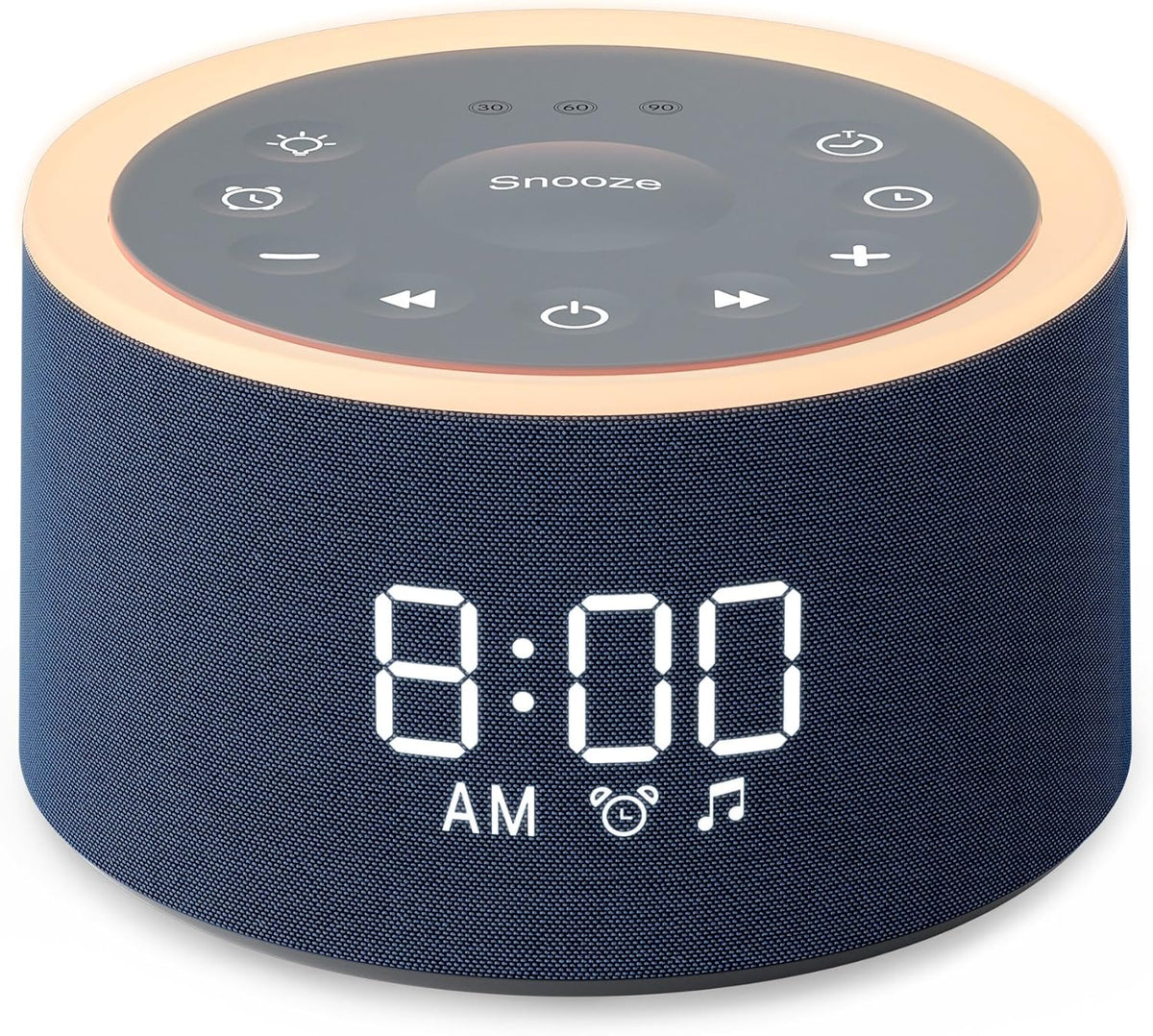 Dreamegg D1+ Sound Machine Alarm Clock, 29 Soothing Sounds with Night Light