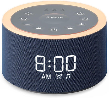 Dreamegg D1+ Sound Machine Alarm Clock, 29 Soothing Sounds with Night Light