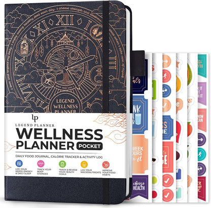 Legend Food Journal, Weight Loss & Meal Tracking Diary 5.8x8.3 Hot Pink