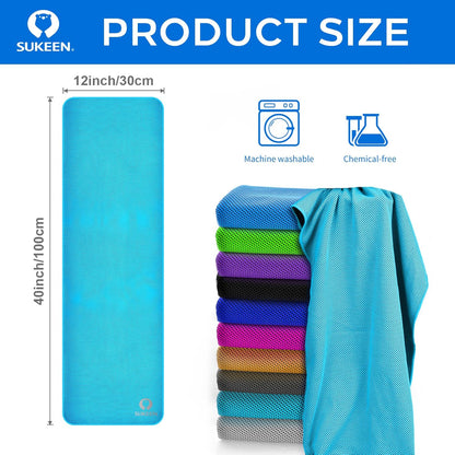 Sukeen 4 Pack Cooling Towels (40"x12") for Neck and Face Instant Cooling