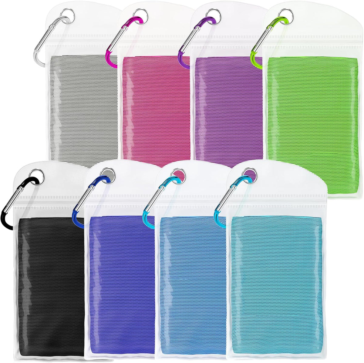 Cooling Towels 8 Pack(40"x12")for Neck and Face, Cooling Neck Wraps for Gym