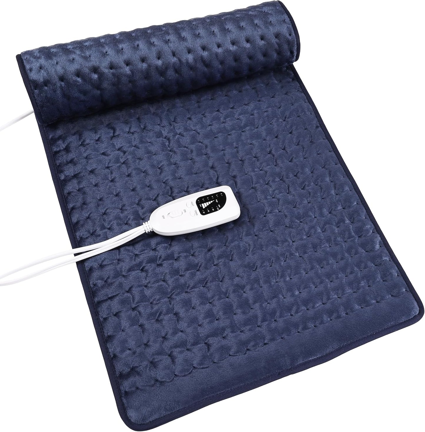 Heating Pad Electric Heat Pad, Hot Heated Pad,Multiple Temp and Timer Settings,Suitable for Shoulders, Neck, arms, Abdomen, Back, Legs, etc. (Gray Green, 24"X12")