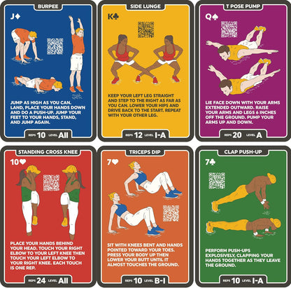 Stack 52 Bodyweight Exercise Cards: Workout Game