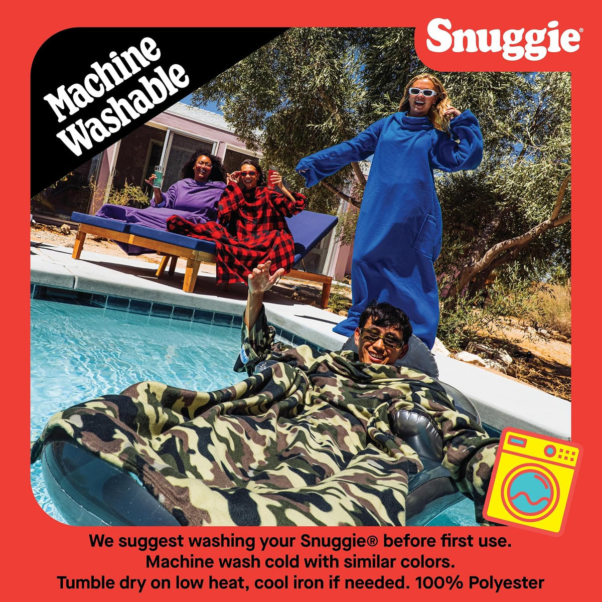 Snuggie The Original Wearable Blanket With Sleeves & Pockets | Cozy Oversized Throw for Adult Men & Women | One Size, 71x54