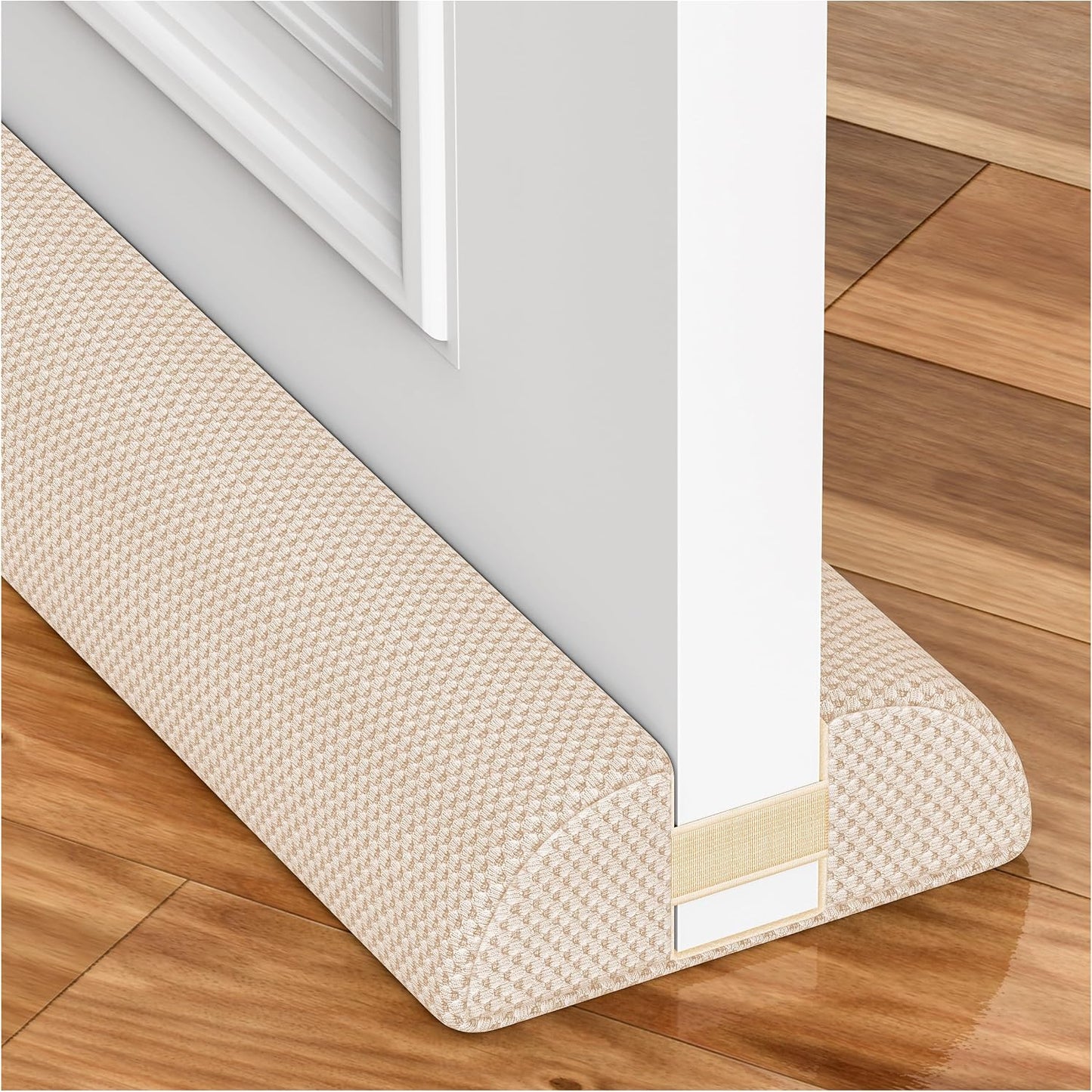 HADOR 30 Inch Door Draft Stopper, Fits 24-30" Doors, 0.5-1.7" Gaps, Gray | Double-Sided Under Door Gap Filler, Blocks Drafts, Dust, Light and Pet Hair, Easy Slide-On Fit, Machine Washable