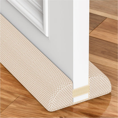 HADOR 30 Inch Door Draft Stopper, Fits 24-30" Doors, 0.5-1.7" Gaps, Gray | Double-Sided Under Door Gap Filler, Blocks Drafts, Dust, Light and Pet Hair, Easy Slide-On Fit, Machine Washable