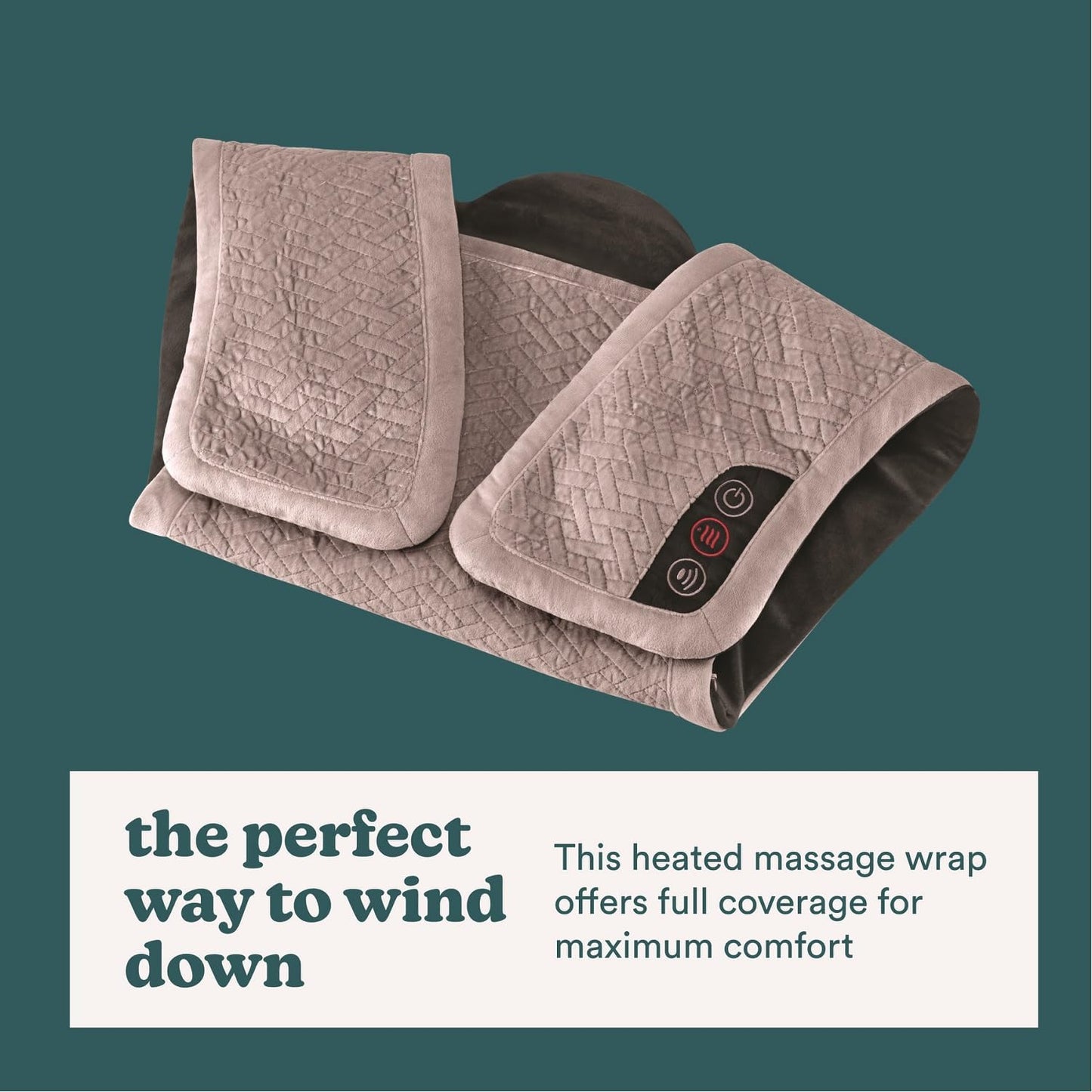 Homedics Vibration Heated Shoulder Massager Wrap, Comfort Pro Elite, Soft Fabric, Tension Relief, 2 Speeds & Styles, Long, NMS-450H | Adjustable Intensity, Soft Fabric, Tension Relief Heat Therapy, Relieves Neck, Upper Back & Shoulder Pain Relief