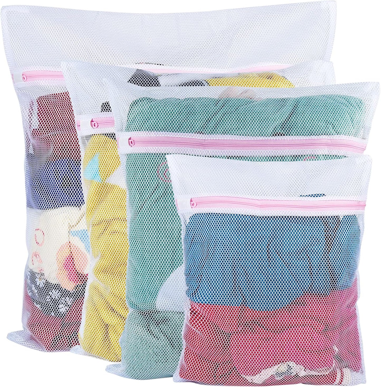Vivifying Shoe Washing Machine Bag, 2 Pack Honeycomb Mesh Laundry Bag with Zipper for Sneakers, Running Shoes, Sock, Bras, Delicates and Toys