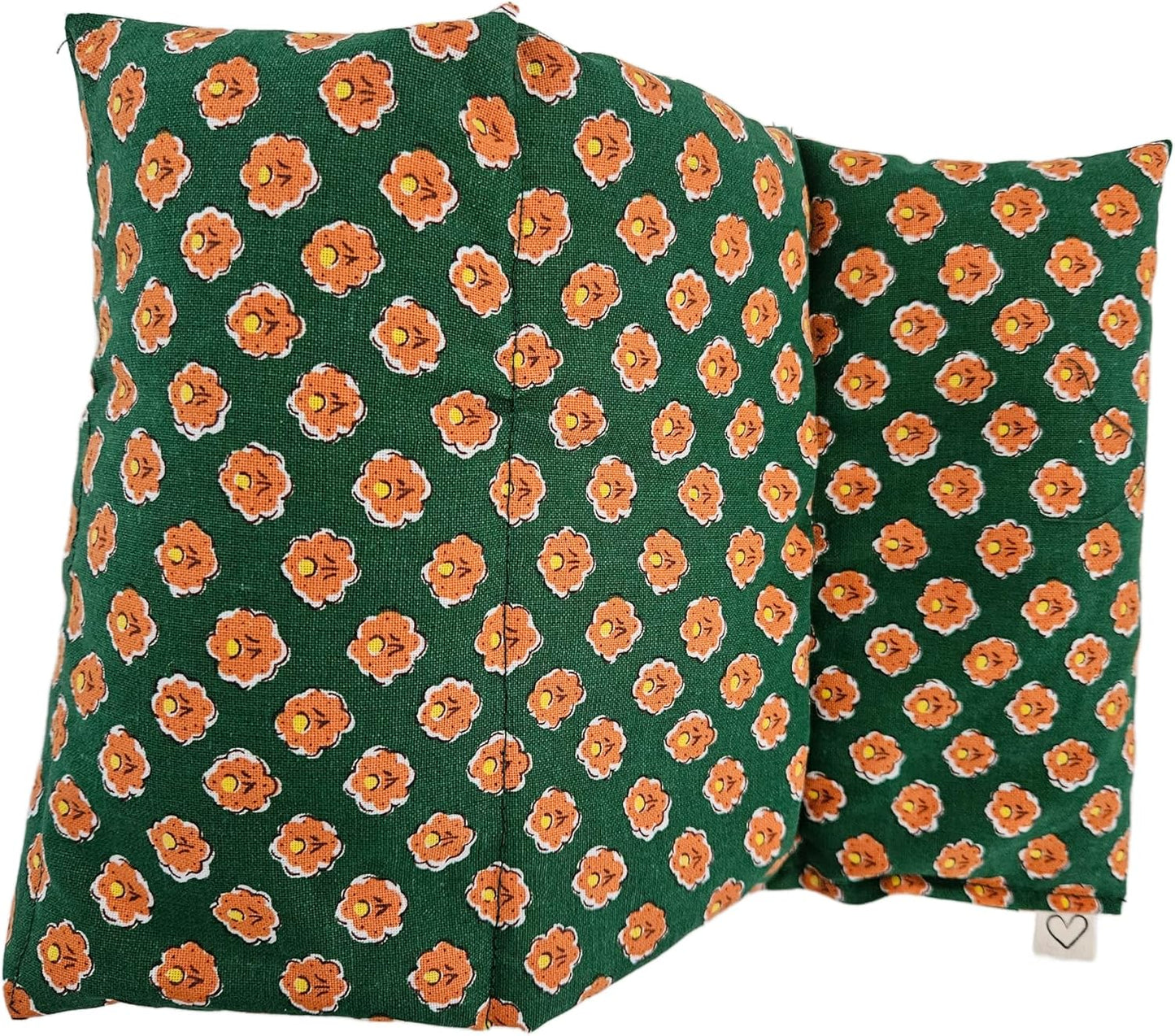 Microwavable LOVEwrap Neck & Shoulder Wrap Pad - Aroma - 6 X 24- Flax w/fine Mist of Calming Lavender Oil - subtly Scented - All Natural - Hot Cold Therapy Muscles Pain Relief - Orange Blue Flowers