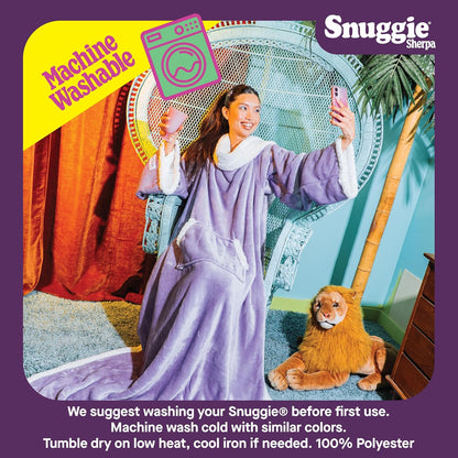 Snuggie The Original Wearable Blanket With Sleeves & Pockets | Cozy Oversized Throw for Adult Men & Women | One Size, 71x54