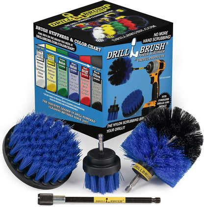 Drillbrush Shower Scrubber Drill Attachment - Car Detailing Tools - | Dishwasher Safe Drill Brush Scrubber For Cleaning Tubs, Sinks, Tile, Grout, Flooring, Carpet, Leather, Seats, Boats,