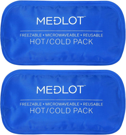 LotFancy Ice Pack for Injuries, Pack of 2, Reusable Hot Cold Pack for Therapy, Cooling or Heating Pad for First Aid, Back Shoulder Neck Head Feet Pain Relief, 11 x 5 Inches