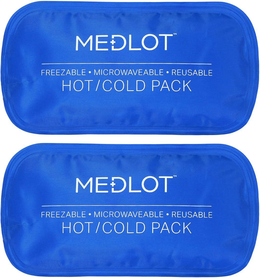 LotFancy Ice Packs for Injuries Reusable, 2 Gel Packs Wrap for Knee Head Neck Ankle Wrist Elbow Foot Legs Back Joint Pain Relief, Hot Cold Therapy for Surgery Recovery, First Aid