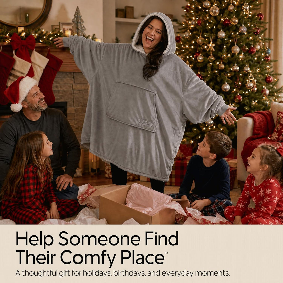 THE COMFY Original | Shark Tank | Patented | Sherpa Wearable Blanket Hoodie