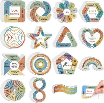 150Pcs Calm Stickers Anxiety Sensory Stickers Anxiety Relief Items(150) | Anti Stress,Tactile Textured,Breathe Exercises,Boho Calm Sticker,Waterproof Fidget,Adults Classroom Teacher Supplies