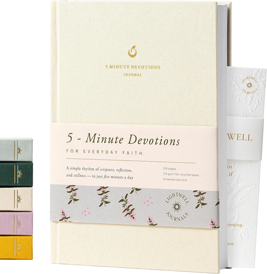 5-Minute Devotional Journal for Women: Daily Christian Scripture Reflections, Guided Prompts & Prayer | Build Faith in Just 5 Minutes a Day | 218 Pages, 110gsm Paper (Cream)
