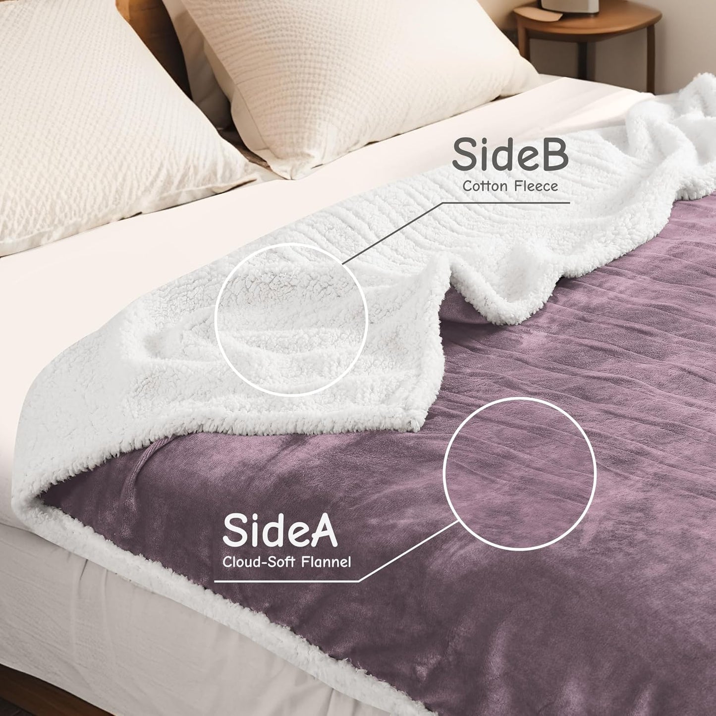Soypipo Electric Heated Throw Blanket 50"x60", Faux Fur Plush with 4 Heat Settings & 2/4/8/10H Auto Shut-Off, Overheat Protection, Machine Washable, for Office & Chair, Dark Grey