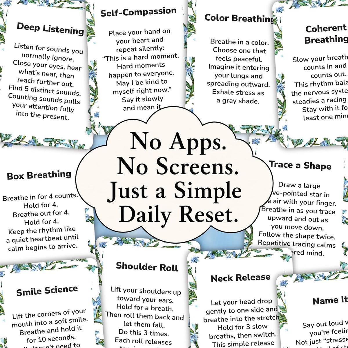 Daily Cards for Stress & Anxiety Relief | Stress Relief Gifts