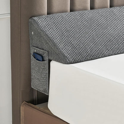 IFNOW Queen Size(60"x6"x10") Bed Wedge Pillow for Headboard, Mattress Gap Filler(0-8"), Bed Wedge for Gap Between Your Headboard and Mattress Dark Grey | High-Density Foam,Fills 0-8"Mattress Gap,Prevents Pillow & Items Falling,Works with Headboard or