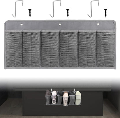 RVZONE RV Shoe Pockets 6 Large Pockets Heavy Hanging Bedside Storage Organizer with Sturdy Hooks for Shoes, Toys and Tools