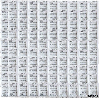 50PCS 5Gram Silica Gel Packets, Premium Moisture Absorbers, Desiccant Packs | Rechargeable Silica Packets for Storage Clothes, Shoes, Electronics, 3D Filament, Safes, Humidity Packs Dehumidifier Bags