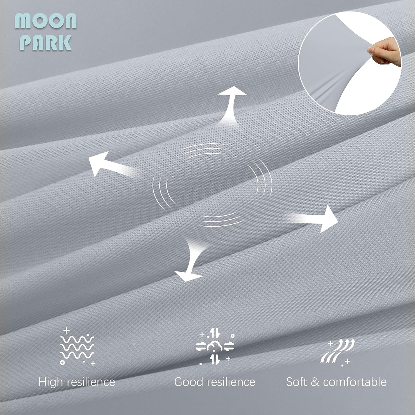 MOON PARK Pregnancy Pillows for Sleeping - 57 Inch U Shaped Full Body Maternity Pillow with Removable Cover - Support for Back, Legs, Belly, Hips - Pregnancy Pillow for Women - Grey