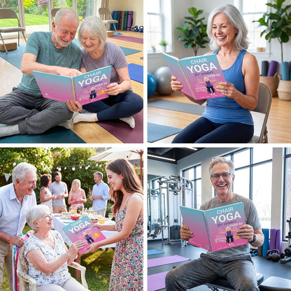 POCAZONE Chair Yoga Book for Seniors Over 60, 30-Day Exercise & Video Guide