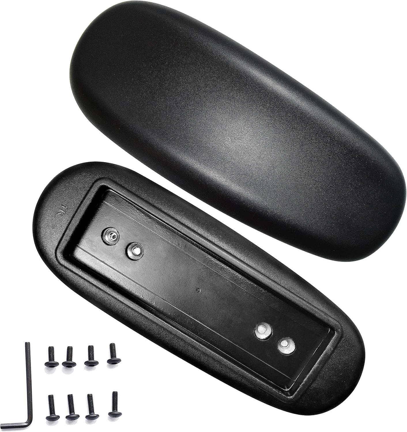 MySit Office Chair Armrest Replacement Universal 4" or 5.5" Mounting Hole | Arm Pads Set of 2 Black