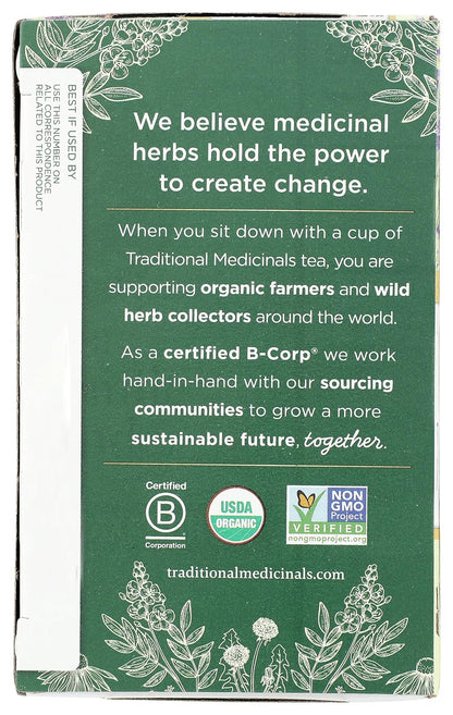 Traditional Medicinals Organic Chamomile with Lavender Herbal Tea, 16 Tea Bags (Pack of 1)
