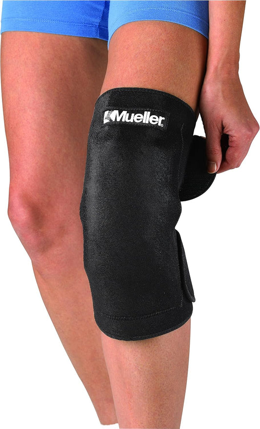 MUELLER Sports Medicine Reusable Cold/Hot Therapy Wrap, Ice Pack, Cold & Hot Packs for Injuries and Pain Relief, Black, Large