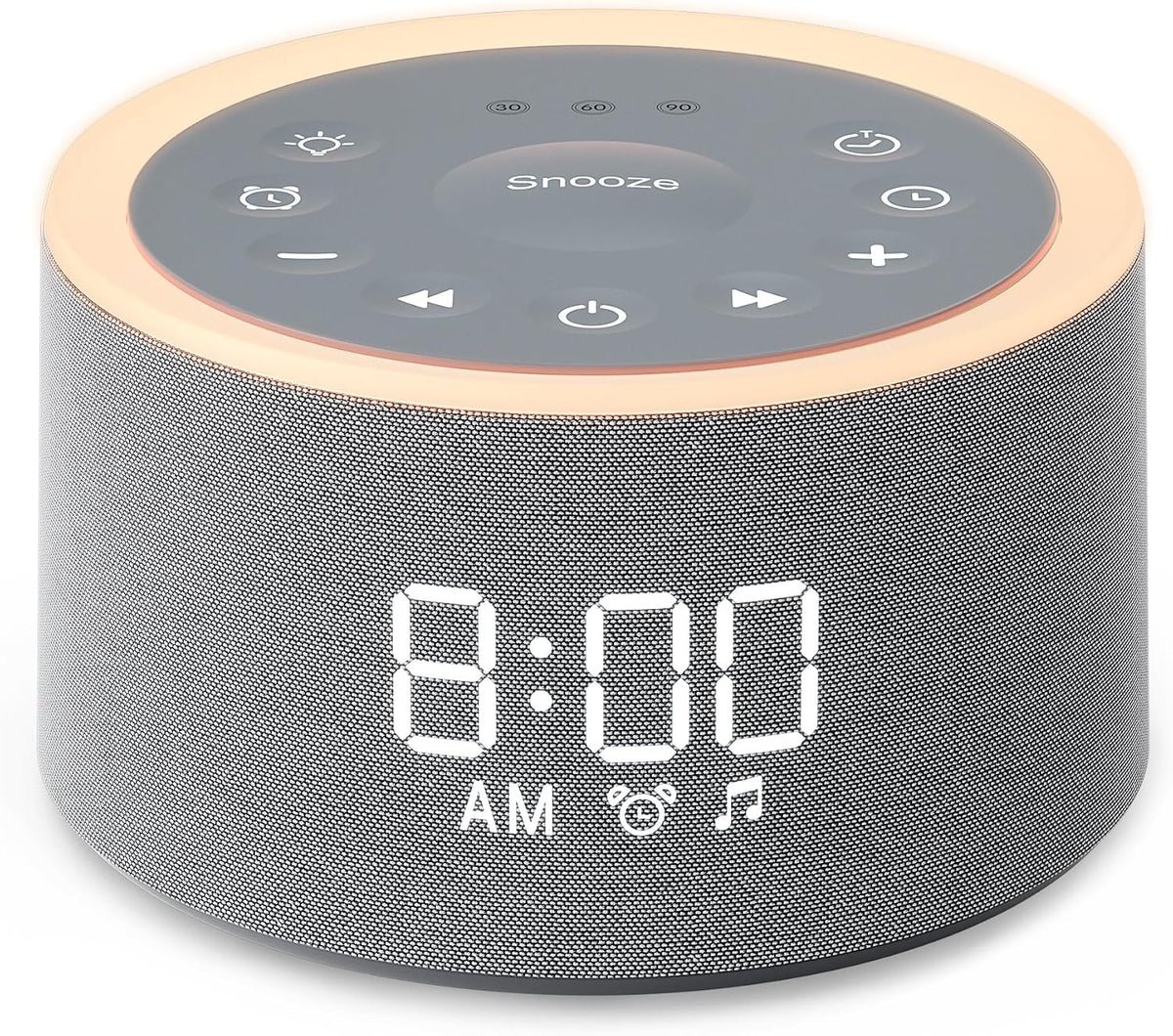 Dreamegg D1+ Sound Machine Alarm Clock, 29 Soothing Sounds with Night Light