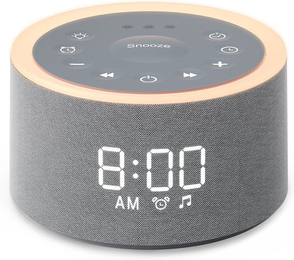 Dreamegg D1+ Sound Machine Alarm Clock, 29 Soothing Sounds with Night Light